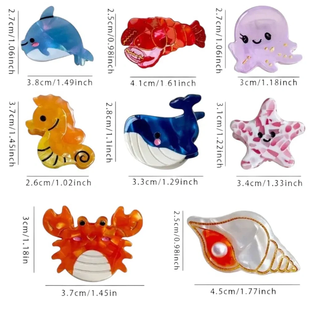 💖 3/$30 💖 Mini Red Lobster Hair Claw